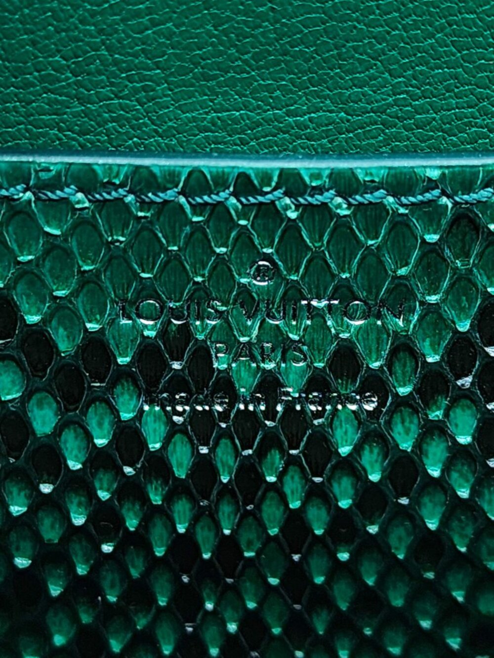 Louis Vuitton LV Twist MM Python Shoulder Bag Green Limited Edition - $9000 - Picture 12 of 15